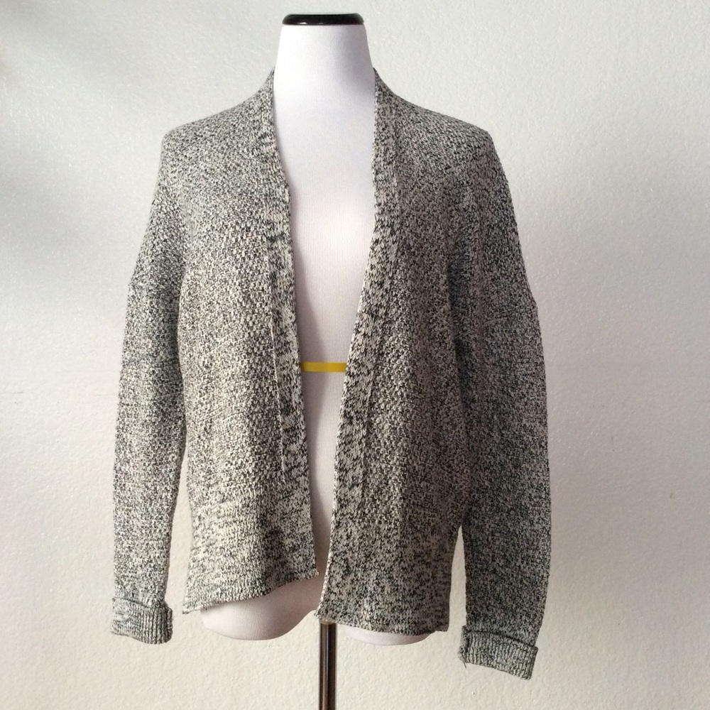 Heathered Hip-Length GAP Cardigan